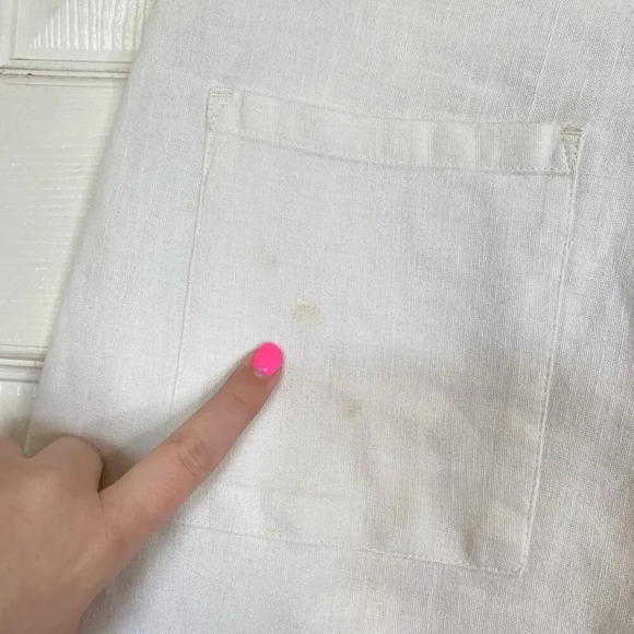 SUNDANCE White Eyelet Cargo Pants Lace Linen Summer Beachy Coastal Size 2 - Picture 8 of 9